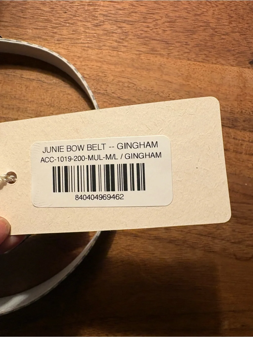 Doen June Bow Belt M/L Gungham - Picture 5 of 5